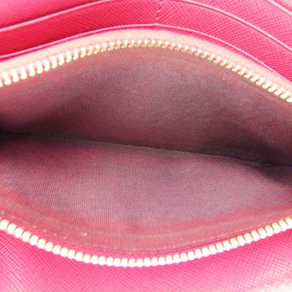 PRADA Purse logo pink Safi Arno Leather Authentic used - Picture 6 of 8